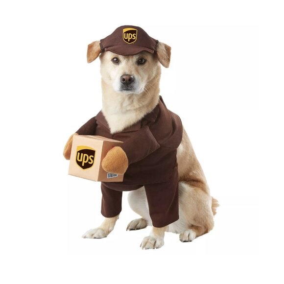 UPS Pal Dog Halloween Costume Size MEDIUM UPS Driver Costume for Dog - Picture 1 of 3